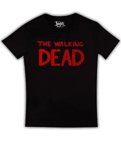 Прикольные футболки: Walking Dead лого  на черной